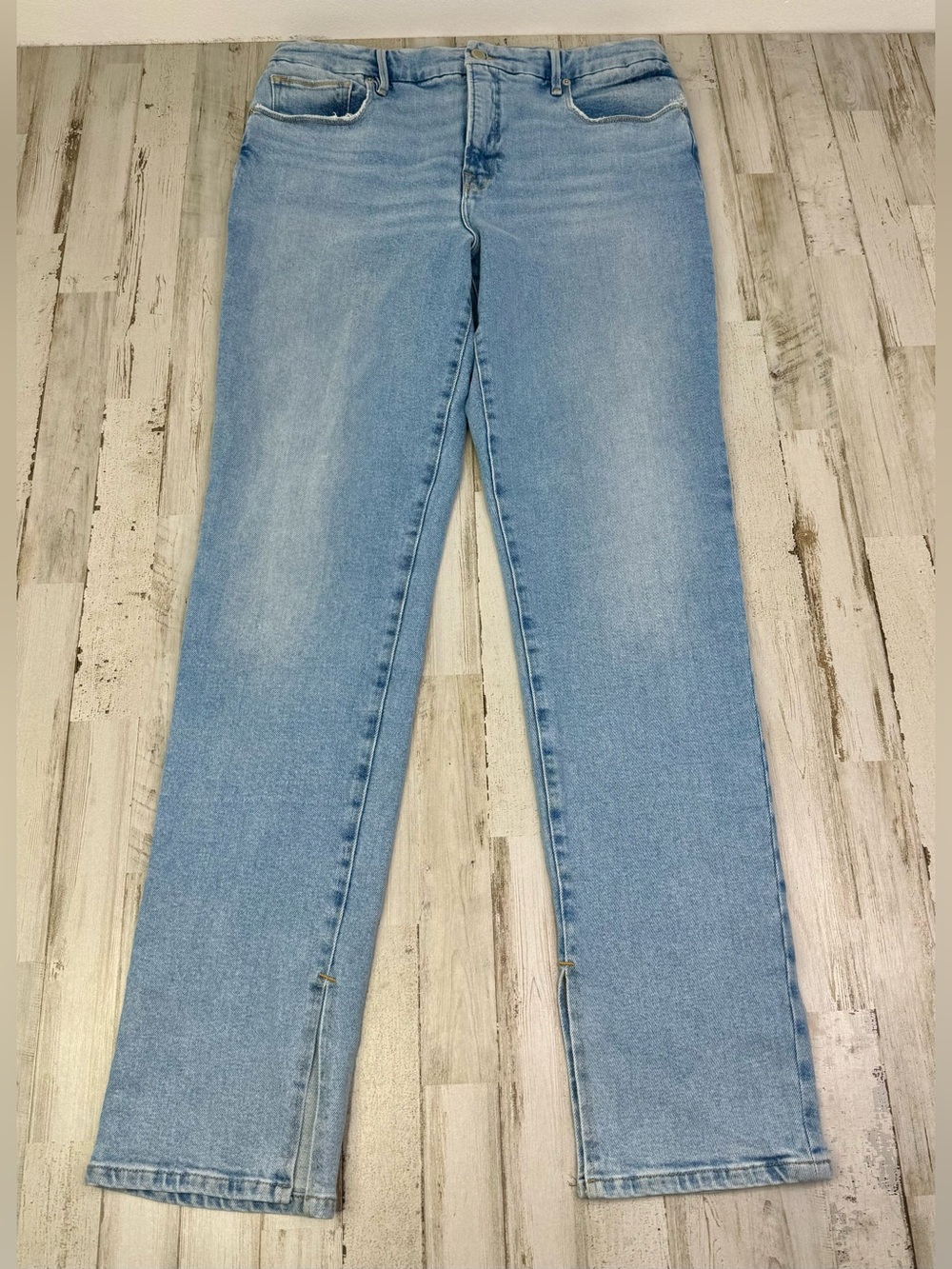Good American Womens 14/32 (33x33) Jeans Straight Leg High Rise Denim